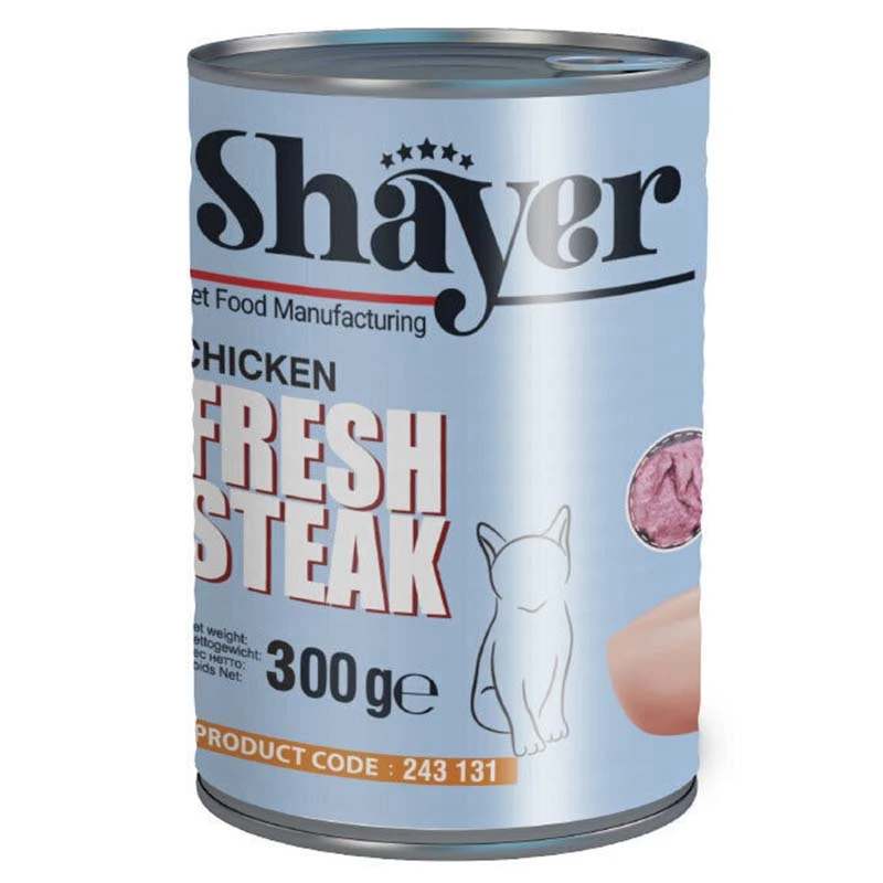 Shayer Canned Adult Wet Cat Food With Chicken