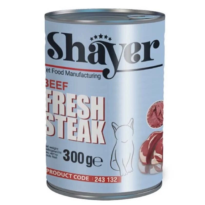 Shayer Canned Adult Wet Cat Food With Beef