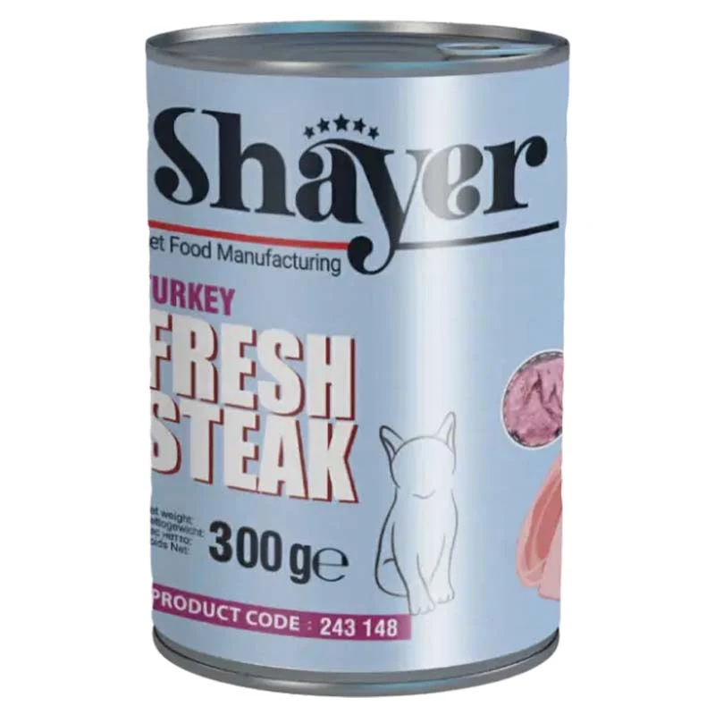 Shayer Canned Adult Wet Cat Food With Turkey