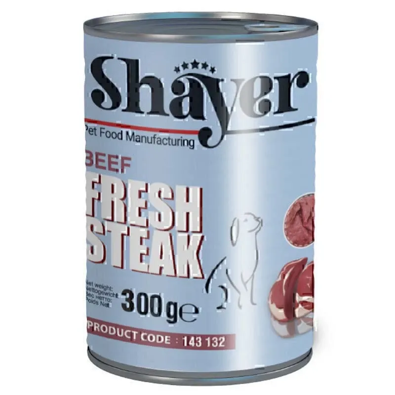 Shayer Canned Adult Wet Dog Food With Beef 