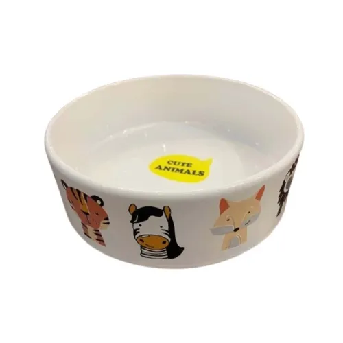 Hanna Pet Atlas Ceramic Dog and Cat Food Bowl