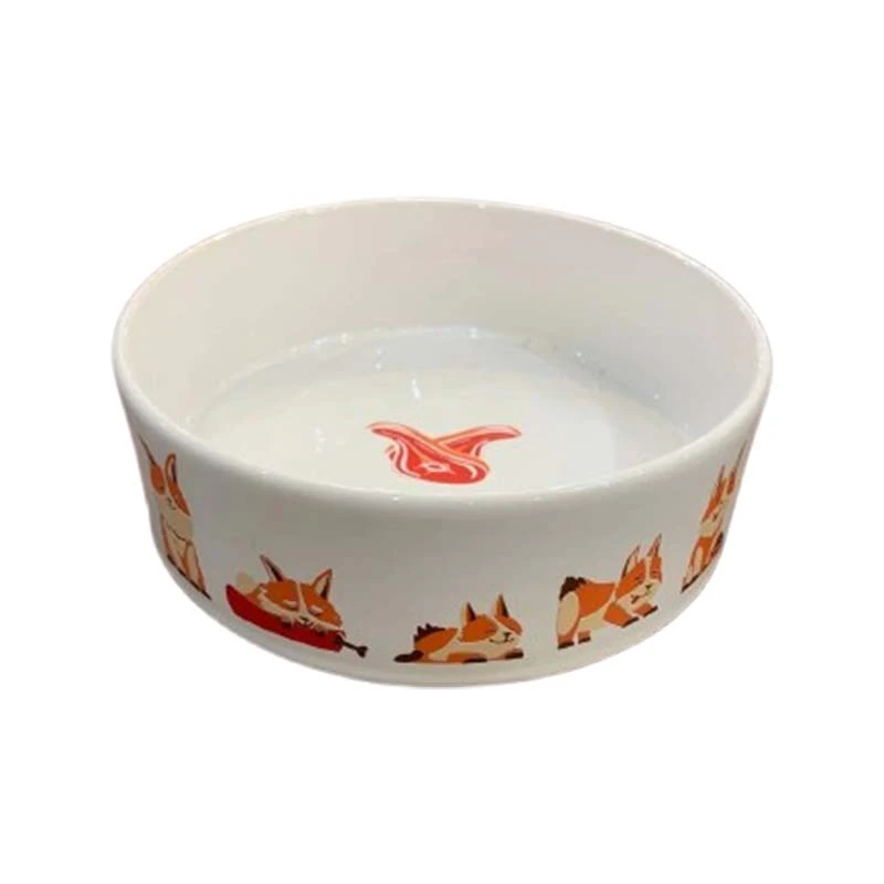 Hanna Pet Atlas Ceramic Dog and Cat Food Bowl
