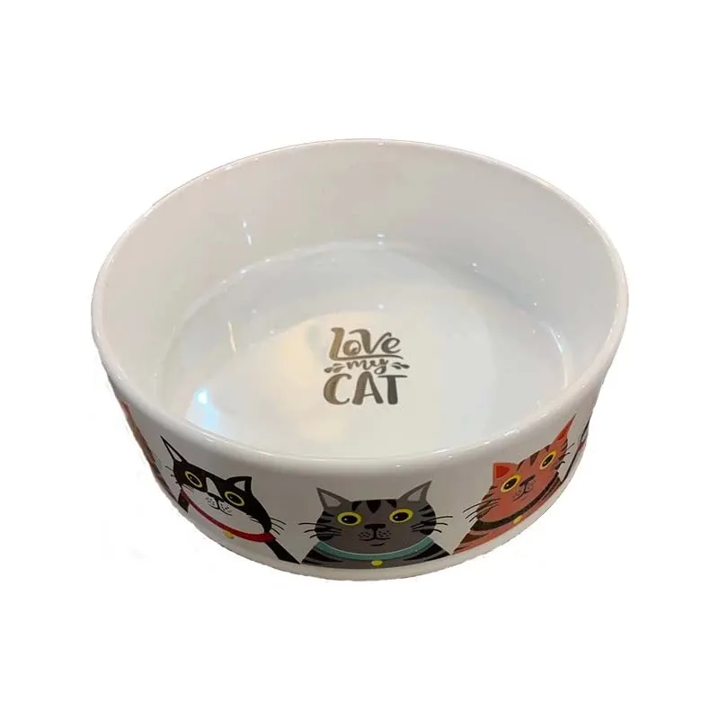 Hanna Pet Atlas Ceramic Dog and Cat Food Bowl