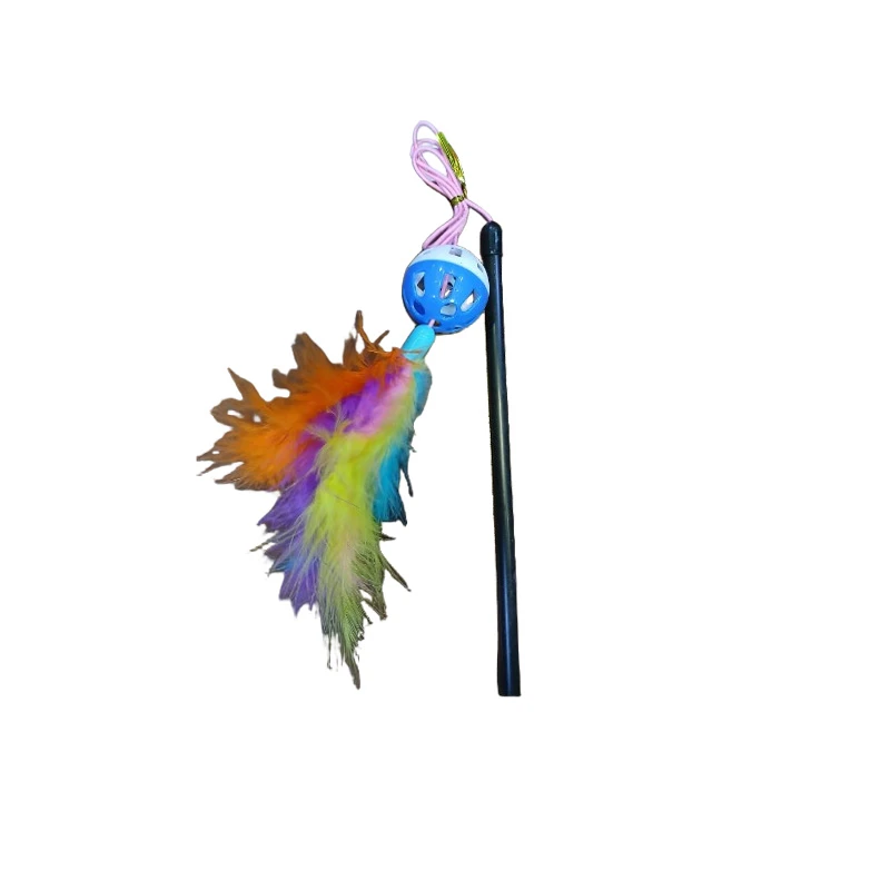 Plastic Ball And Feather Cat Toy