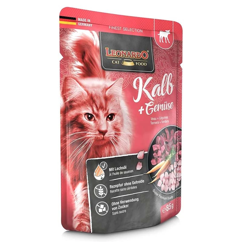 Leonardo Veal and Vegetables Grain Free Wet Food for Cats