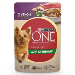 Purina ONE Mini pouches for small breed dogs with Duck and Pasta