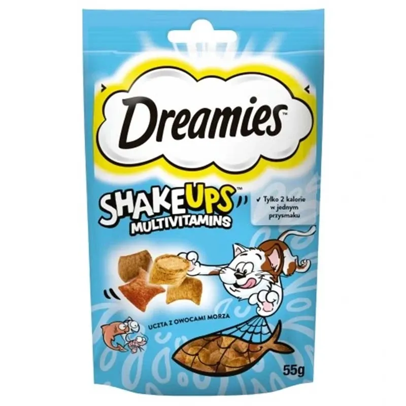 Dreamies Shake Ups Multivitamins with salmon, tuna and shrimp flavour