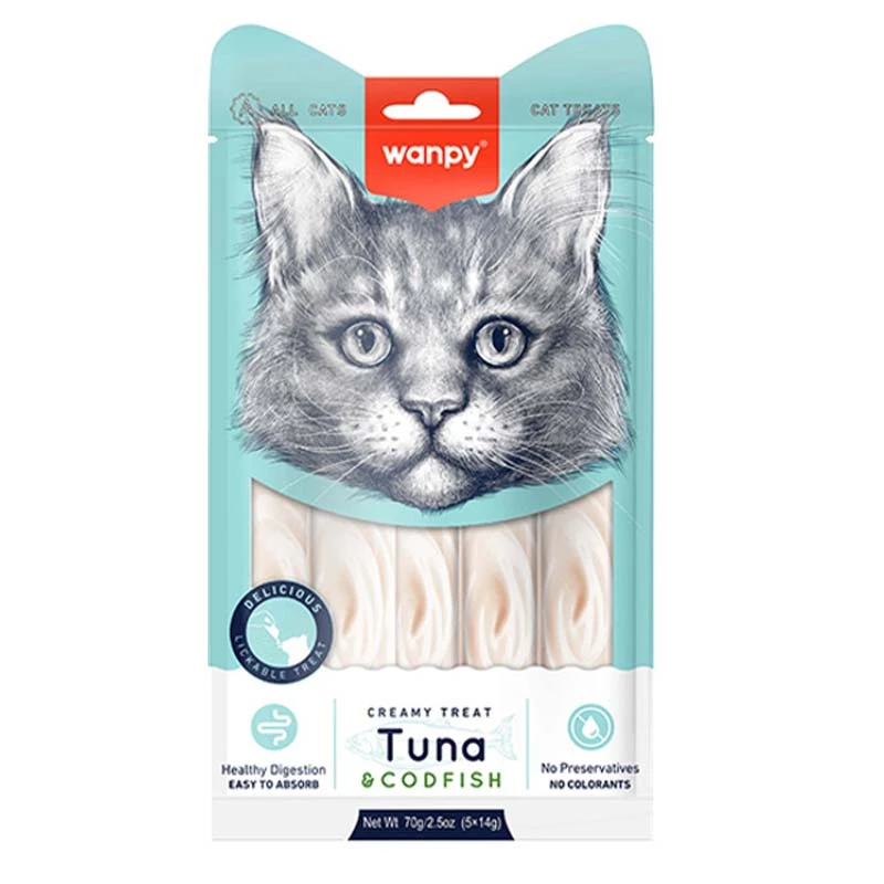 Wanpy Treats Tuna and Cod Fish 5 tubes