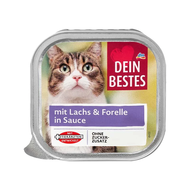 Dein Bestes Vom Adult Wet Cat Food With Salmon and Trout