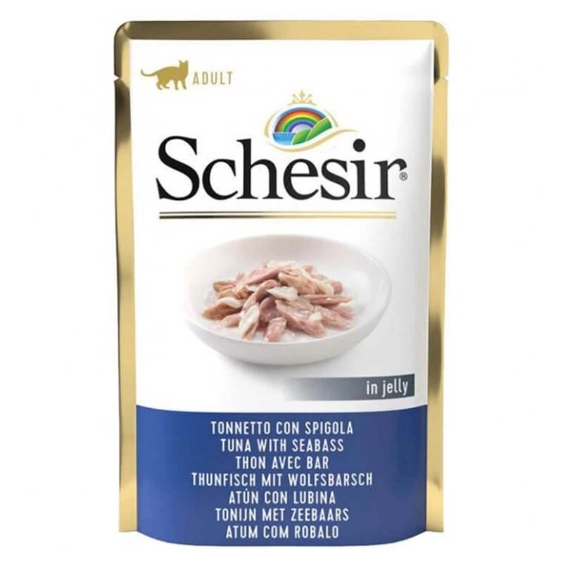 Schesir Cat Tuna and Seabass In Gravy Pouch