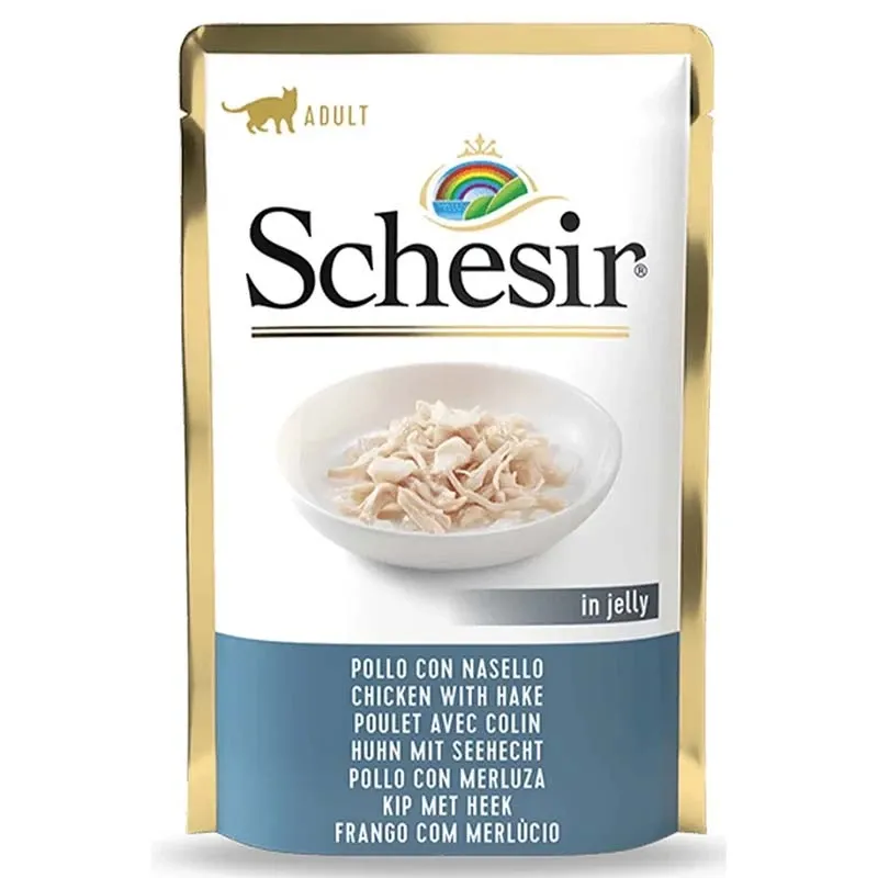 Schesir Cat Chicken and Hake In Gravy Pouch