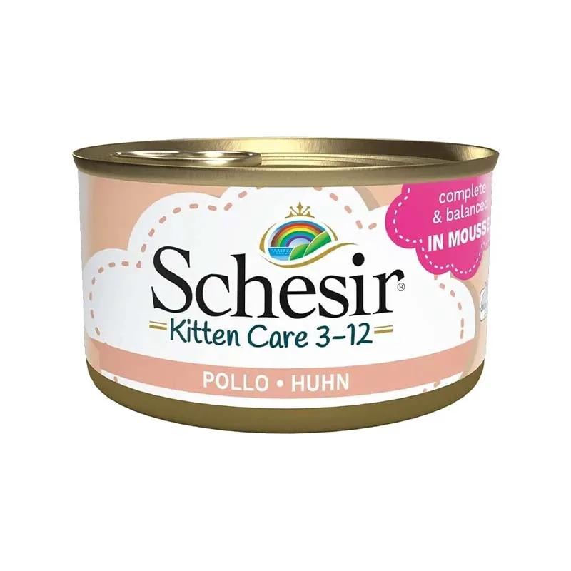 Schesir Canned Wet Cat Food with Chicken Fillets