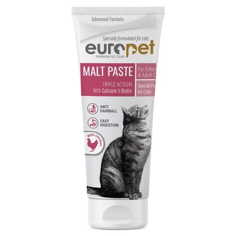EuroPet Anti Hairball Malt Soft Paste with Chicken