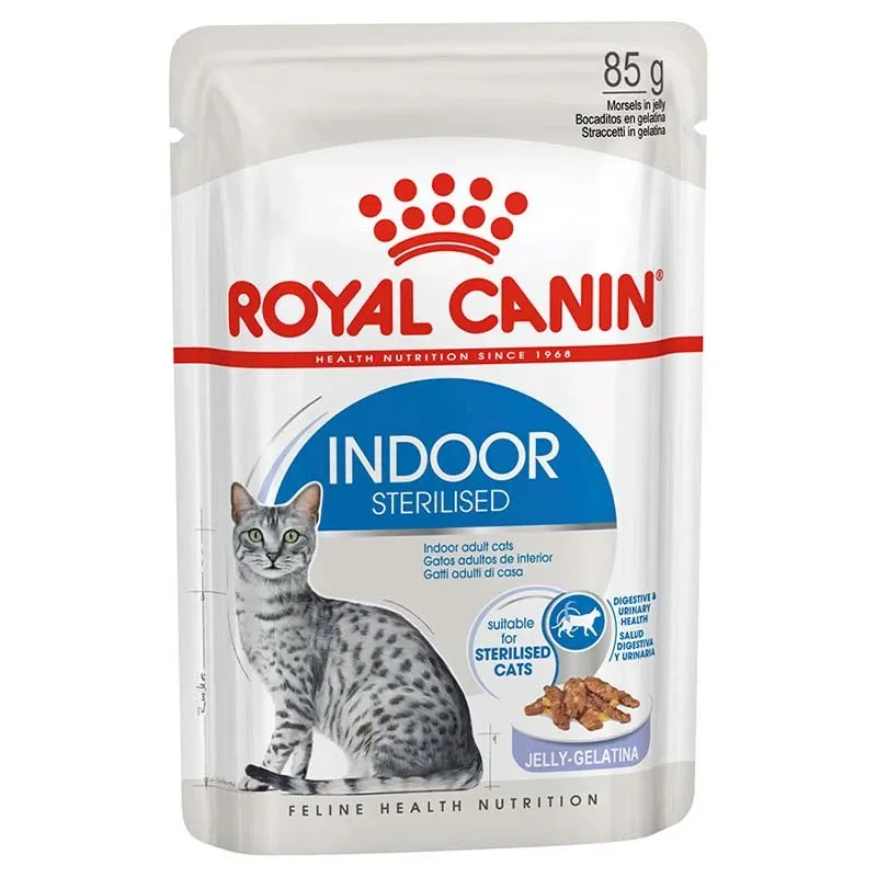 Royal Canin Indoor Sterilised Pouch Adult Wet Cat Food In Sauce