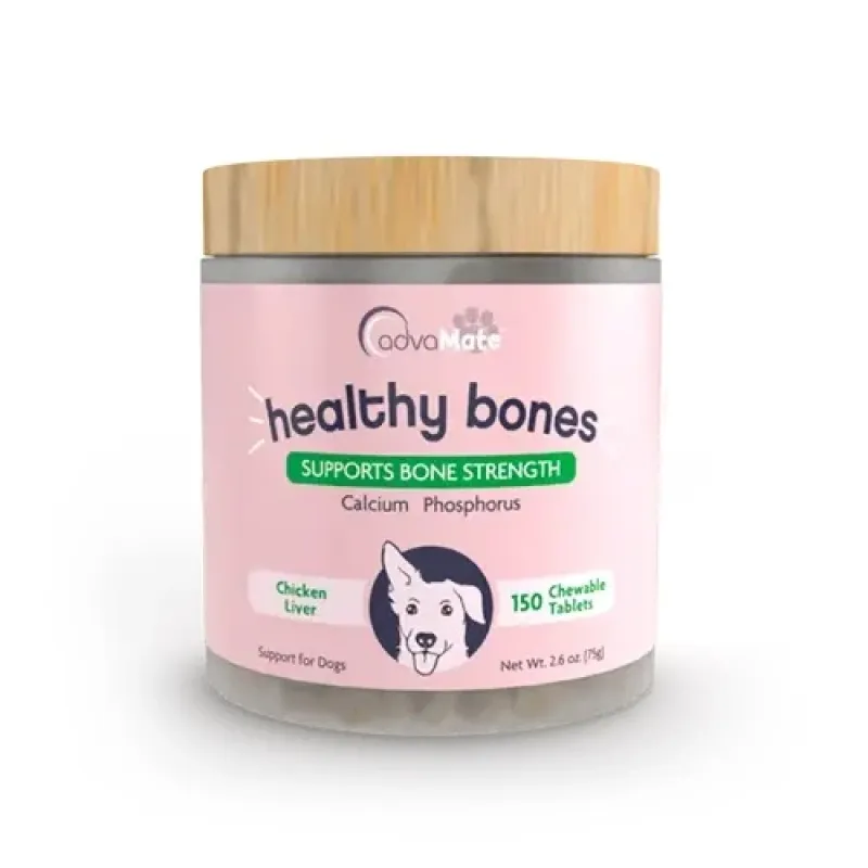  AdvaMate Healthy Bone Calcium + Vitamin D Chewable Tablet for Dogs