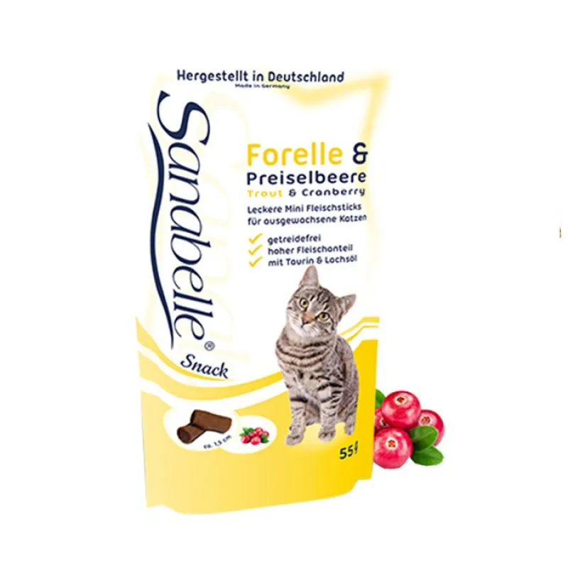 Sanabelle Snack Treat Cat With Trout &amp; Cranberry