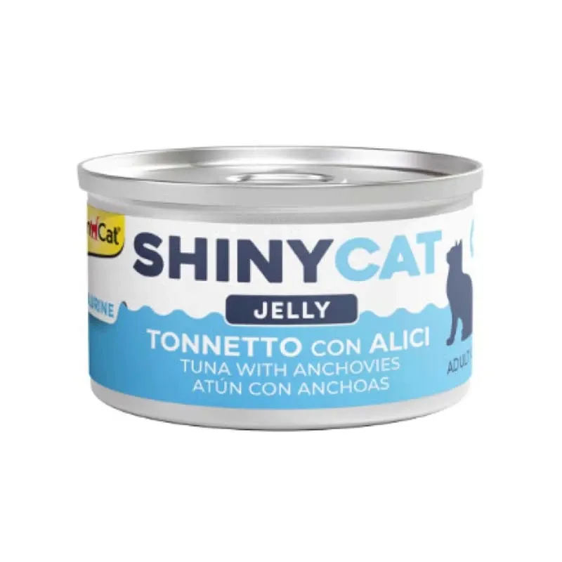 GimCat Shiny Cat Food with Tuna and Anchovy in jelly