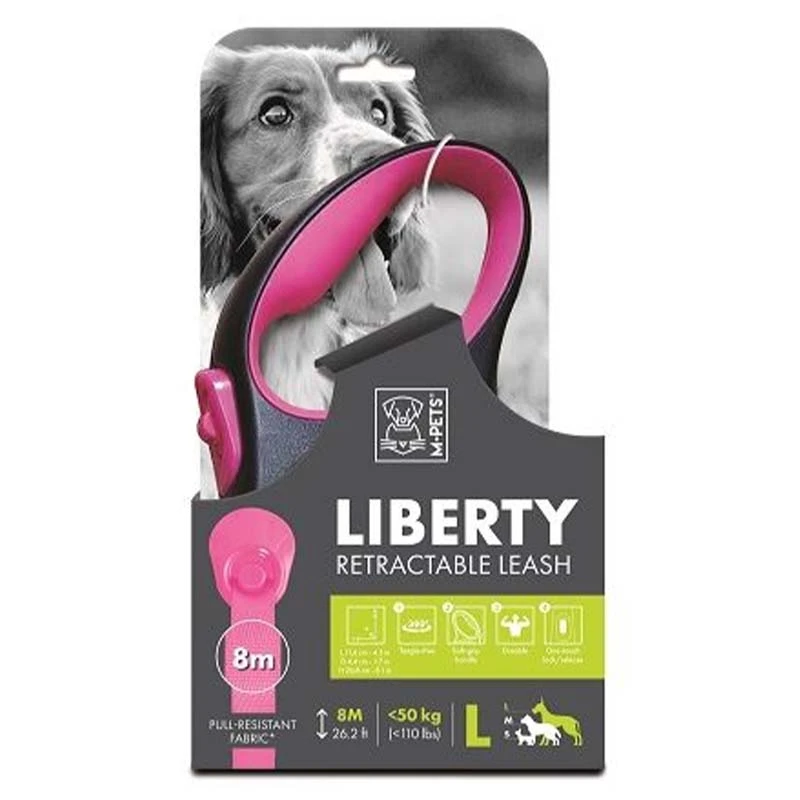 M-pets Liberty Dog Retractable Leash Green ( L )