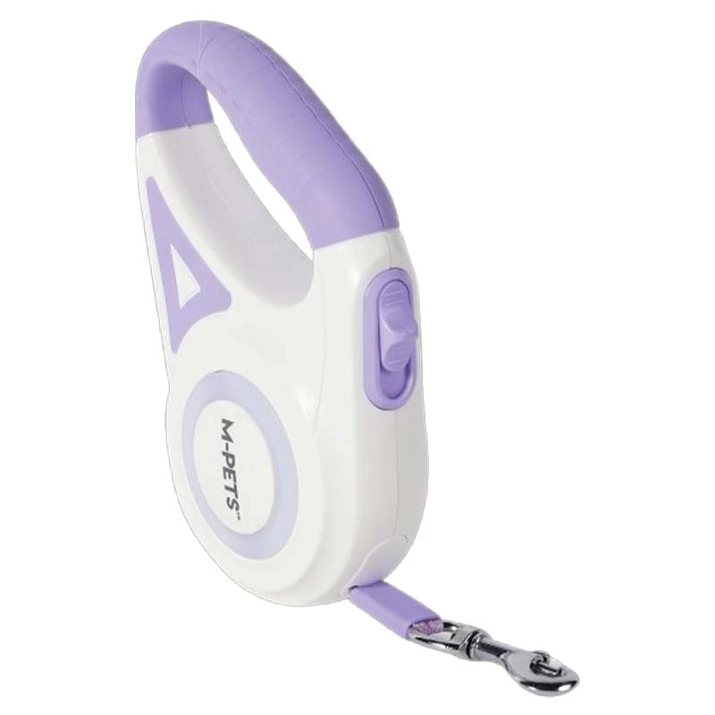 M-pets Liberty Dog Retractable LED Leash Purple