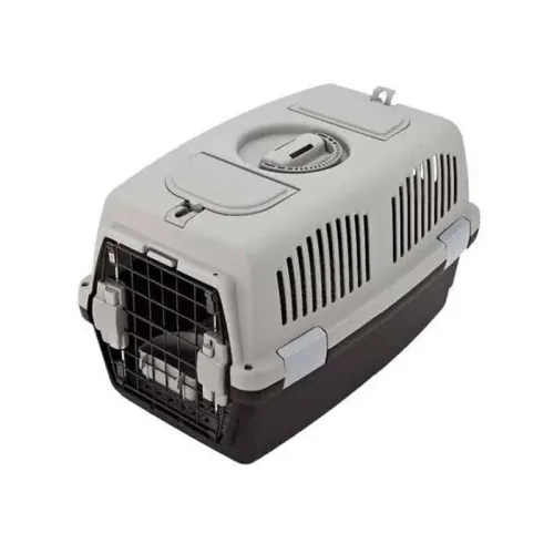 Dog and cat carrying box with metal door, double lock, size 3