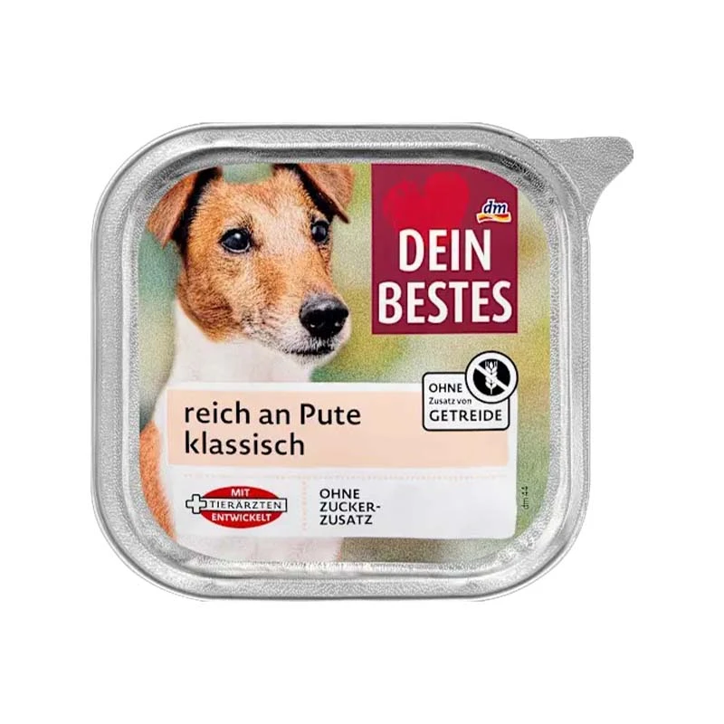 Dein Bestes Vom Adult Wet Dog Food With Turkey and Rice