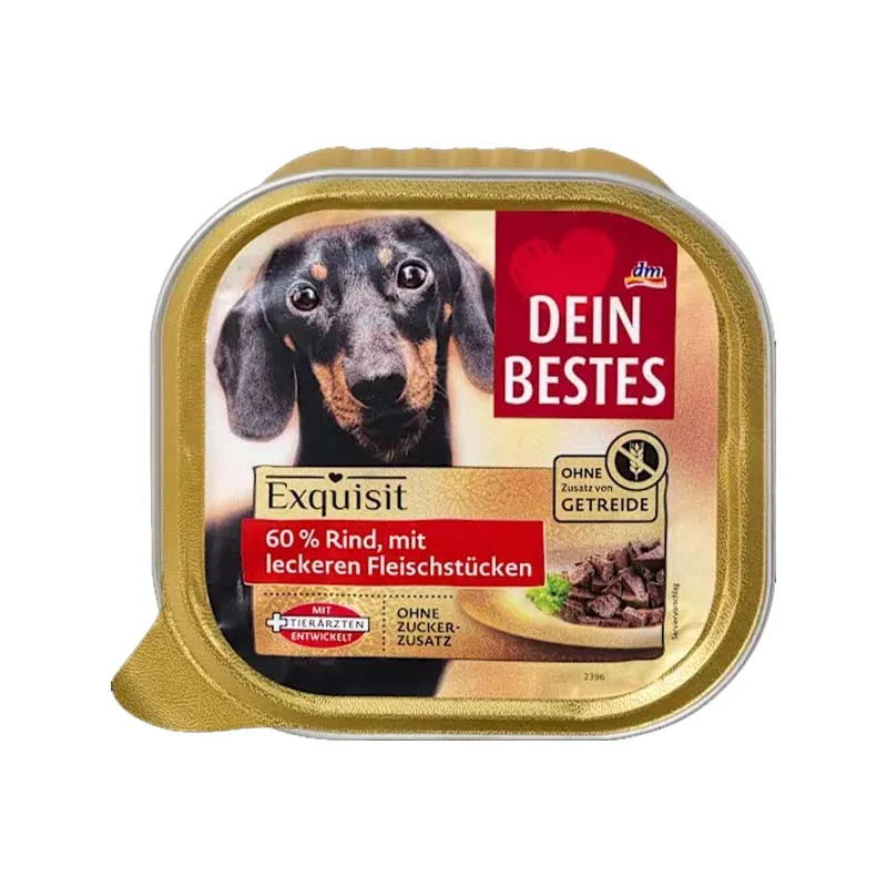 Dein Bestes Exquisite Vom Adult Wet Dog Food With Beef