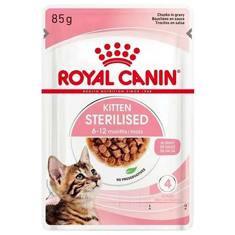 Royal Canin Sterilised Kitten Pouch Wet Food In Gravy