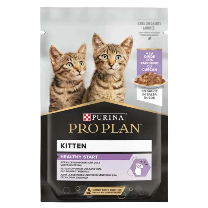 Proplan Healthy Start Pouch Kitten Wet Food With Turkey In Sauce
