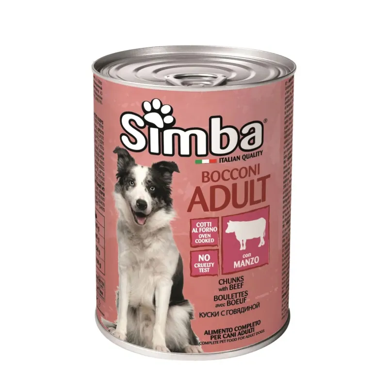 Simba Chunks Canned Adult Wet Dog Food With Beef Flavor