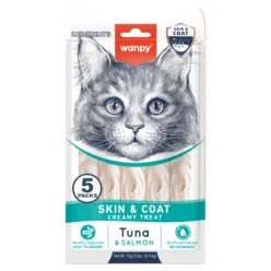 Wanpy Skin and Coats Treats with Tuna and Salmon 5 tubes