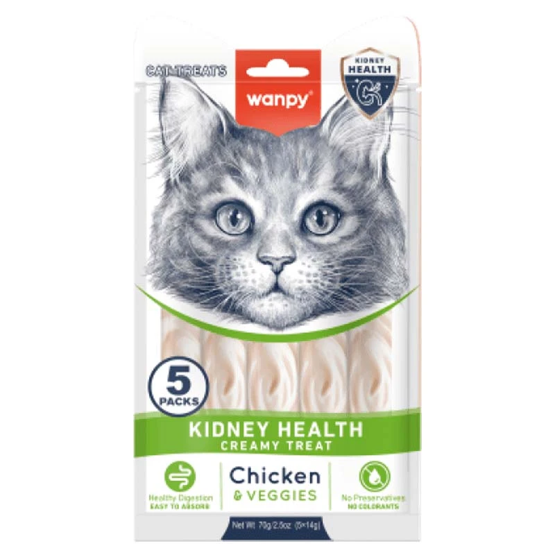 Wanpy Kidney Health Treats with Chicken and Vegetables 5 tubes