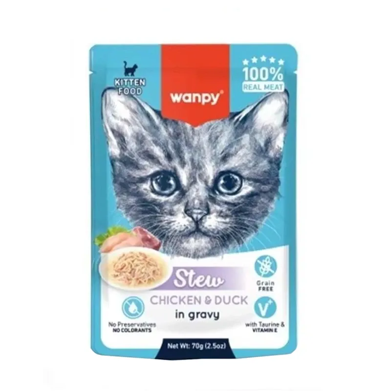 Wanpy Kitten Pouch With Chicken and Duck
