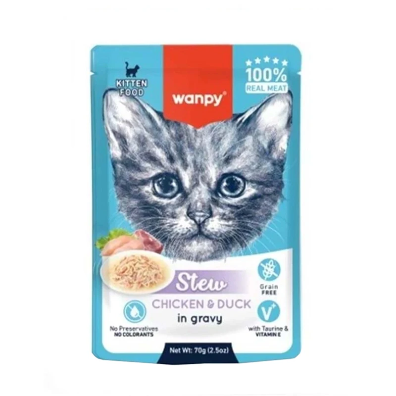 Wanpy Kitten Pouch With Chicken and Duck