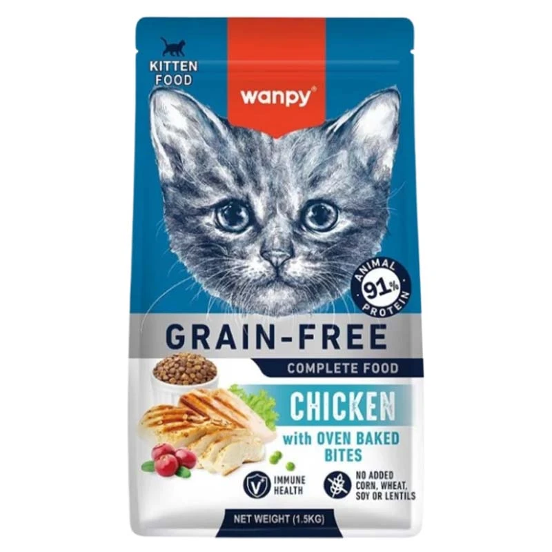 Wanpy Dry Kitten Food With Chicken Flavor