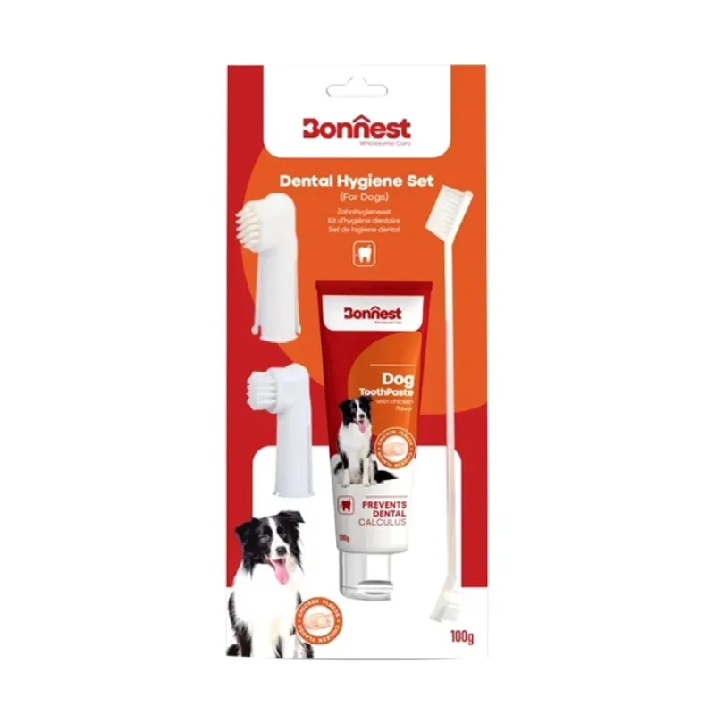Boonest Dental Hygiene Set For Dogs with Chicken Flavor