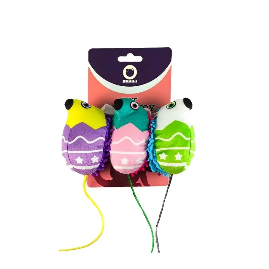 Happy Pet Cat Toy 3 Mice Pack