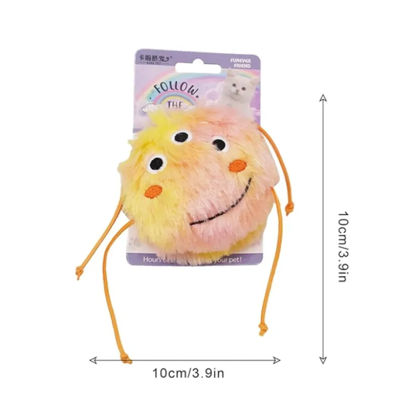 Squeaky and Catnip Plush Doll Cat Toy