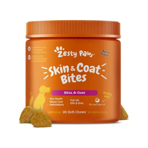 Zesty Paws Skin and Coat Bites Soft Chews