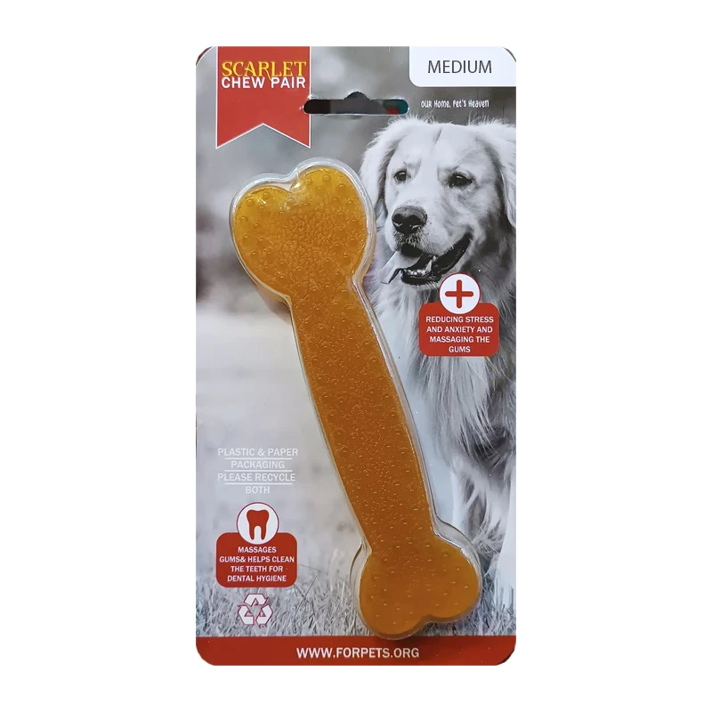 Scarlet Dog Chew Toy Bone Shape
