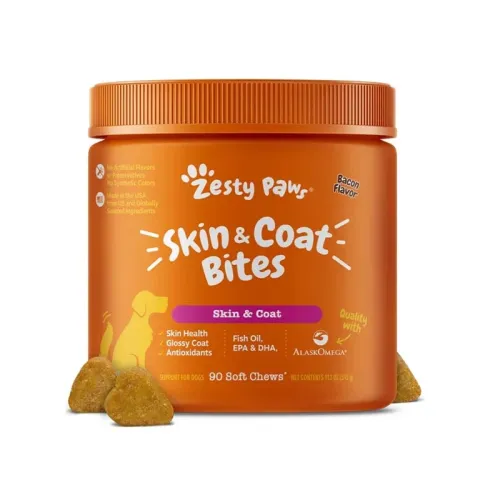 Zesty Paws Skin and Coat Bites Soft Chews