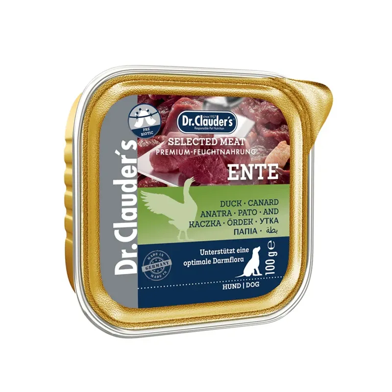 Dr. Clauder's Adult dog canned food with duck meat