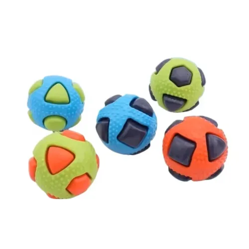 Chewing and Teething Training Two-color Triangle Sounding Toy Ball