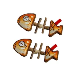 Cat Toys Wood Fish Bones with Catnip