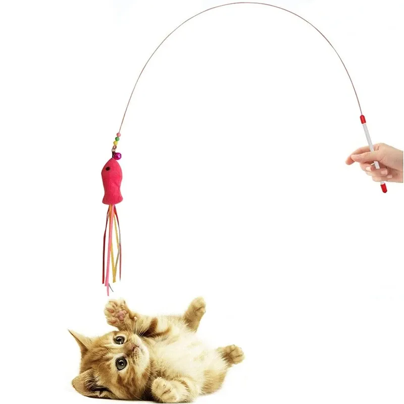 Cat Fishing Rod with Bell Fishing Toy for Cats
