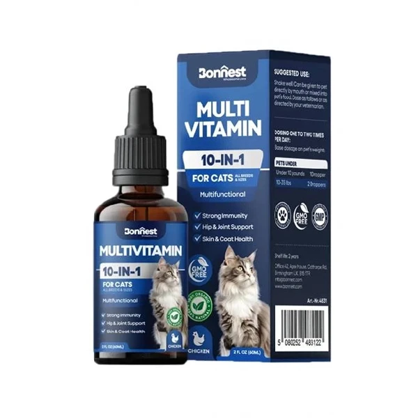 Bonnest Multi Vatamin 10 in 1 Drops for Cats