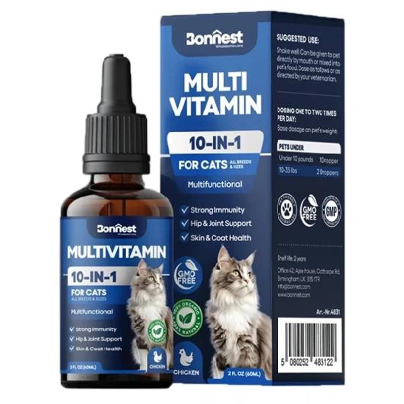 Bonnest Multi Vatamin 10 in 1 Drops for Cats