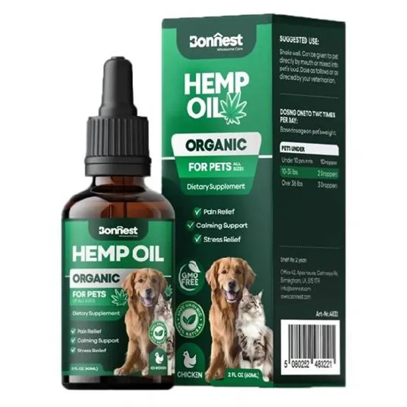 Bonnest Calming Hemp Oil for Cats and Dogs 60ml