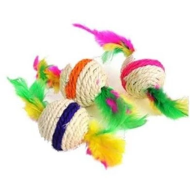 Cat Ball Toy with feather