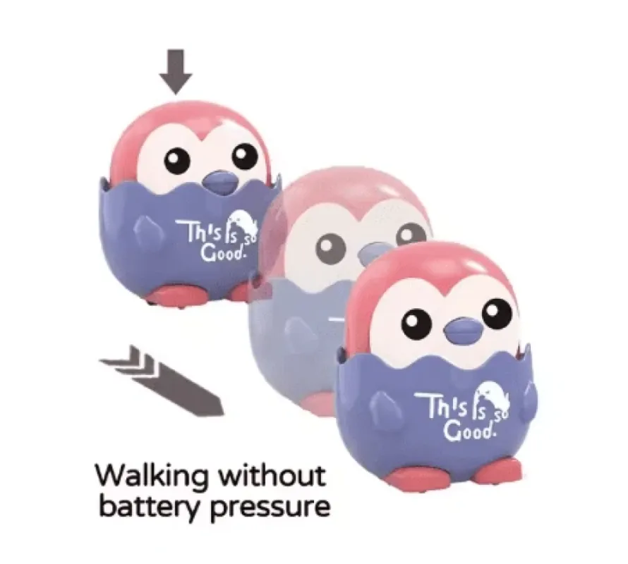 Dog and Cat Walking Chicken and Penguin Toys