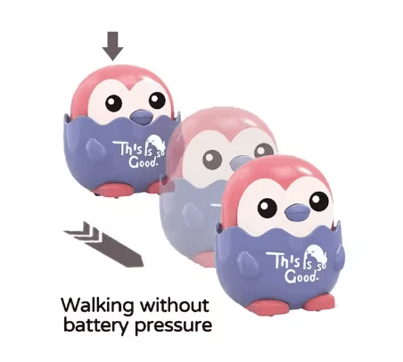 Dog and Cat Walking Chicken and Penguin Toys